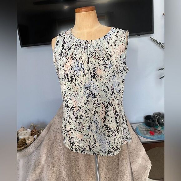 NEW Calvin Klein Abstract Blouse size LP large petite NWT with tags - Picture 4 of 6